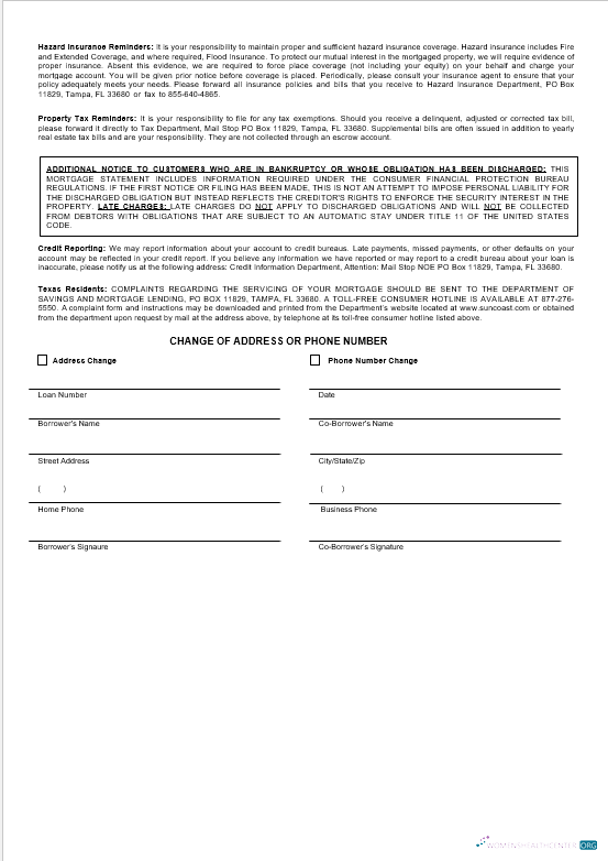 Download USA Suncoast bank mortgage statement in Word and PDF formats 3 Photoshop template